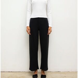 Leset Pointelle Crop Wide Leg Pant